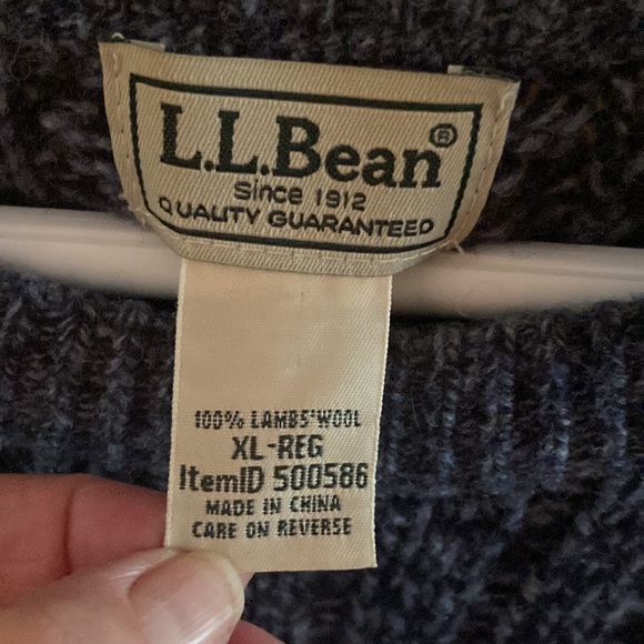 Men’s L L Bean sweater 100% lambs wool - Picture 3 of 4